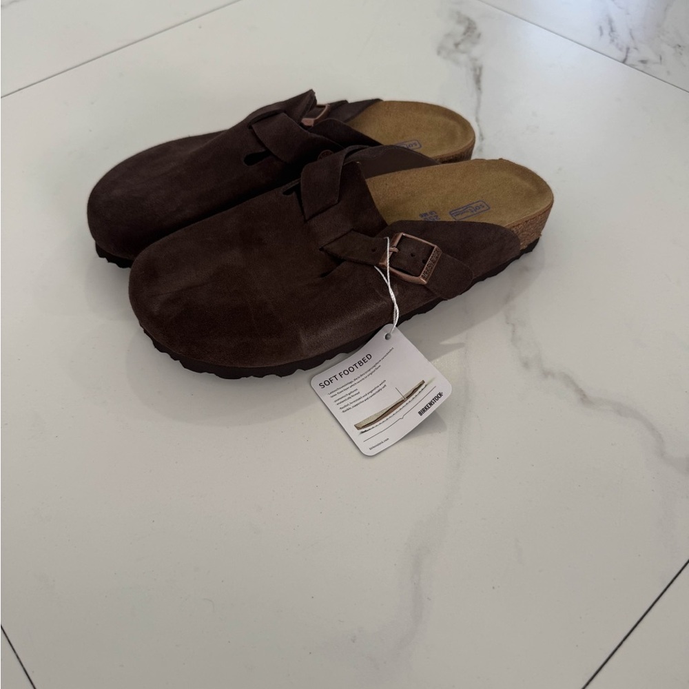 Birkenstock Boston Clog Mocha Women’s Narrow 37, 38, 39 Narrow - Picture 2 of 4